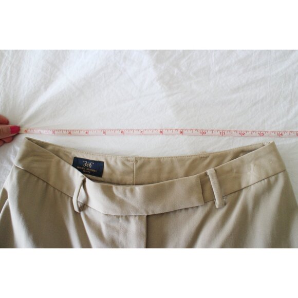 Brooks Brother "346" Long Straight Light Brown Beige Work Pants 100% Wool Sz 2P - Picture 4 of 6